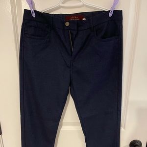 Navy blue slightly checkered dress pants